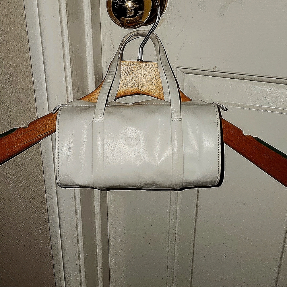 DKNY white leather mini bag!!!